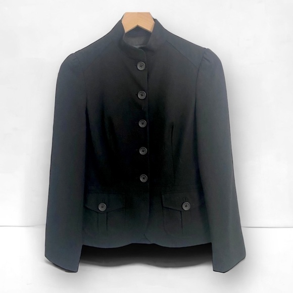 Banana Republic Black Cropped Blazer Suit Jacket, Womens Size 2 - Picture 1 of 6